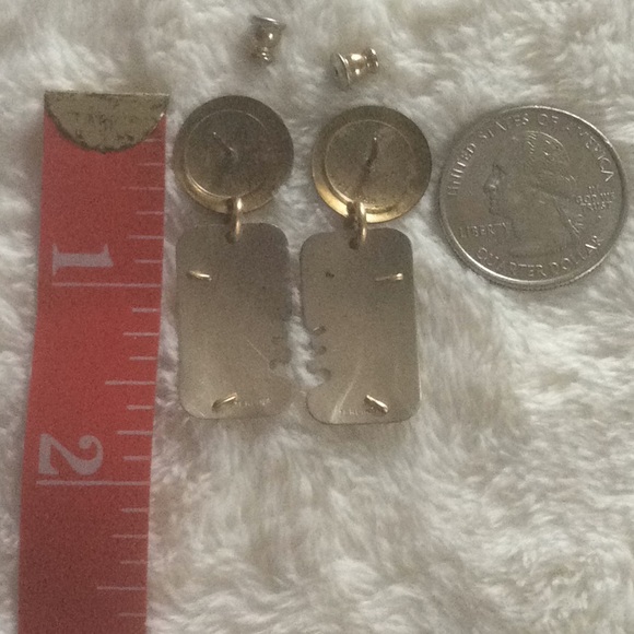 David Badman Sterling Silver Mixed Metal Earrings Vintage - Picture 5 of 8